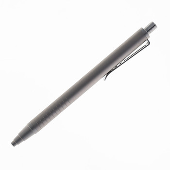 TwoSun Pen-57 Smooth Gray Titanium Slim 5.25" Push Button Ink Pen