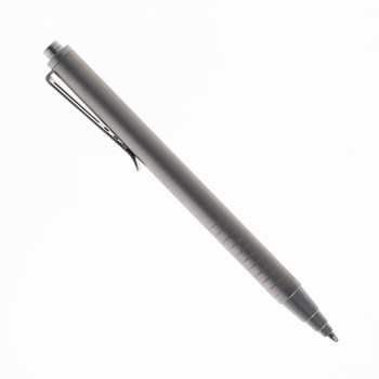 TwoSun Pen-57 Smooth Gray Titanium Slim 5.25" Push Button Ink Pen