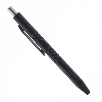 TwoSun Pen-59 Black Stonewashed Titanium Honeycomb Textured 5.375" Push Button Ink Pen