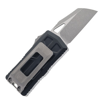 Microtech Exocet II OTF Automatic Knife Apocalyptic Wharncliffe Blade Black Aluminum Handle M390MK 1156-10AP