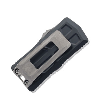 Microtech Exocet II OTF Automatic Knife Apocalyptic Wharncliffe Blade Black Aluminum Handle M390MK 1156-10AP