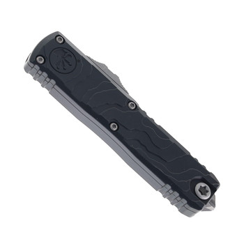 Microtech UTX-85 Gen IV OTF Automatic Knife Apocalyptic M390MK Blade Black Topographic Aluminum Deep Engraved Handle 12304TP-10AP