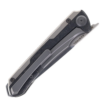 (No Box) Maxace Kestrel Framelock Gray Titanium Folding Knife M390 Blade M12A