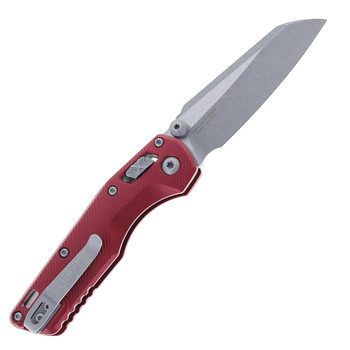 Microtech MSI Mini Ram-Lok Folding Knife Merlot Fluted Aluminum Handle S/E Apocalyptic M390MK Blade 210M-10APFLMR
