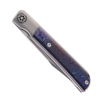(No Box) Maxace Zircon MCZ01 Gray Titanium & Zirmascus Folding Knife 3.86" CPM S110V Blade