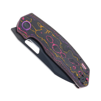 (Coming Late July) Divo Knives Growler V3 Folding Knife POP Fat Carbon Handle DLC S90V Blade