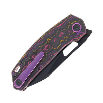 (Coming Late July) Divo Knives Growler V3 Folding Knife POP Fat Carbon Handle DLC S90V Blade