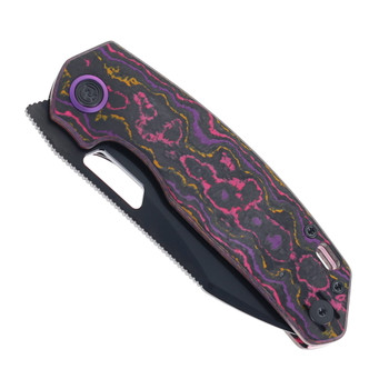 (Coming Late July) Divo Knives Growler V3 Folding Knife POP FatCarbon Handle DLC 154CM Blade