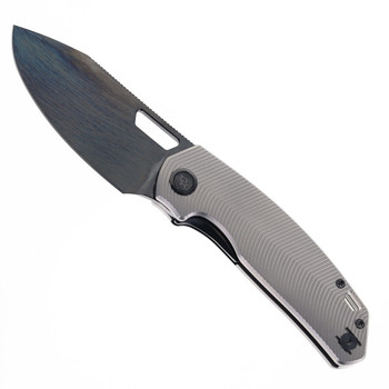 (Coming Late July) Divo Knives Growler V3 Folding Knife Reverse Tux Titanium Handle DLC 154CM Blade