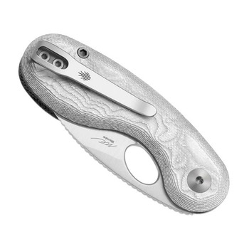 Kizer Microbe Folding Knife Aluminum Foil G10 Handle 14C28N Plain Edge Drop Point Plain Edge Satin Finish V2742A11