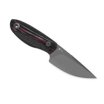 Kizer Finch Fixed Blade Knife Black Micarta/Reconstituted Wood Handle AEB-L Drop Point Plain Edge Gray PVD Finish 1134A2
