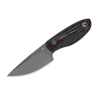 Kizer Finch Fixed Blade Knife Black Micarta/Reconstituted Wood Handle AEB-L Drop Point Plain Edge Gray PVD Finish 1134A2
