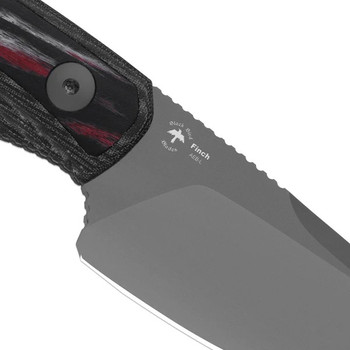 Kizer Finch Fixed Blade Knife Black Micarta/Reconstituted Wood Handle AEB-L Drop Point Plain Edge Gray PVD Finish 1134A2