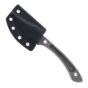 Work Tuff Lightfoot Fixed Blade Black G10 Handle K329 Darkwashed Blade
