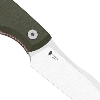 Kizer Hissbite Fixed Blade Knife Olive Green/Red/Black G10 Handle AEB-L Drop Point Plain Edge Satin Finish 1109A2