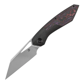 Kansept Strip Folding Knife Purple Haze FatCarbon/Blackwash Titanium Handle Magnacut Plain Edge Stonewash Finish K1113A2