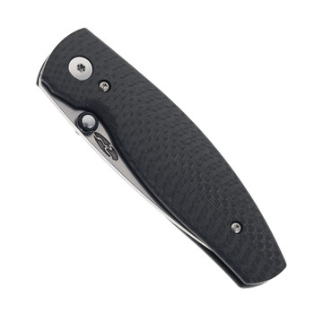TRM Neutron 2 Folding Knife Carbon Fiber 3D Handle MagnaCut Drop Point Plain Stonewash Finish N2-CF3D