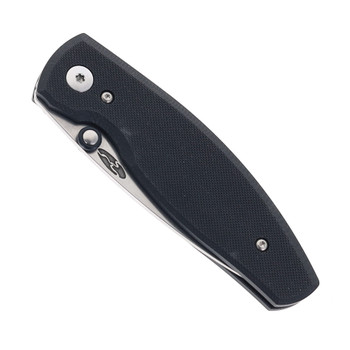 TRM Neutron 2 Folding Knife Jet Black G10 Flat Handle MagnaCut Drop Point Plain Edge Stonewash Finish