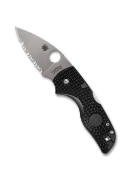 Spyderco Lil Native Back Lock Folding Knife Lightweight Black FRN Handle CTS BD1N Satin Blade C230SBK
