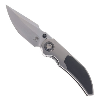 Poikilo Blade CK CASQUE Standard Folding Knife Titanium & Black Inlay Handle M398 Blade PSW Finish