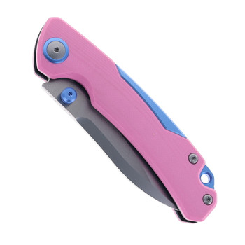 Maxace Toucan Folding Knife Pink G10 Handle 3.9" Drop Point Blade  OM05-2-C