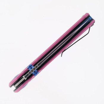 Maxace Toucan Folding Knife Pink G10 Handle 3.9" Drop Point Blade  OM05-2-C