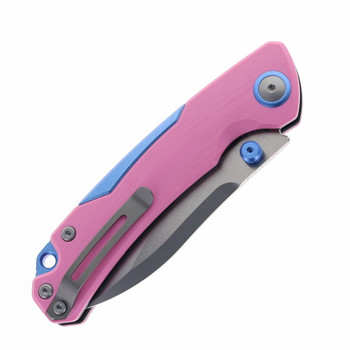 Maxace Toucan Folding Knife Pink G10 Handle 3.9" Drop Point Blade  OM05-2-C