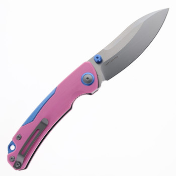 Maxace Toucan Folding Knife Pink G10 Handle 3.9" Drop Point Blade  OM05-2-C
