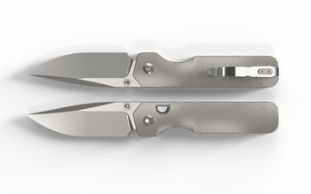 (Coming in Dec) Kizer Militaw Folding Knife Full Titatinium Textured Handle Satin Elmax Blade Ki3634E4