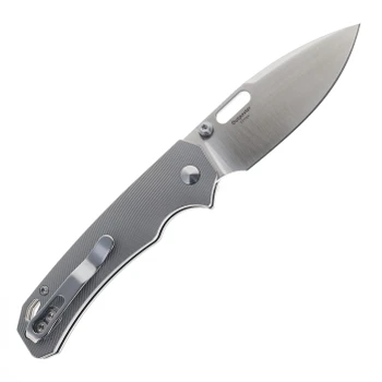 Exclusive Kizer Outposter Folding Knife Textured Titanium Handle Satin Elmax Blade Ki3802BDE1
