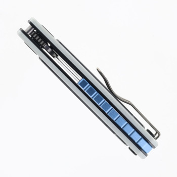 Maxace Black Mirror S Folding Knife White Carbon Fiber Aluminum Handle 14C28N Plain Edge MM52-2-D