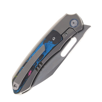 Remette RT-Orca Folding Knife Titanium & Ultimate Warrior CamoCarbon Handle M390 Blade ORCAUR