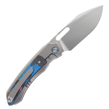 Remette RT-Orca Folding Knife Titanium & Ultimate Warrior CamoCarbon Handle M390 Blade ORCAUR