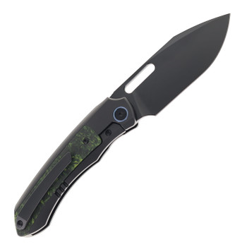 Remette RT-Orca Folding Knife Black Titanium & Luminous Carbon Fiber Handle DLC M390 Blade ORCALS