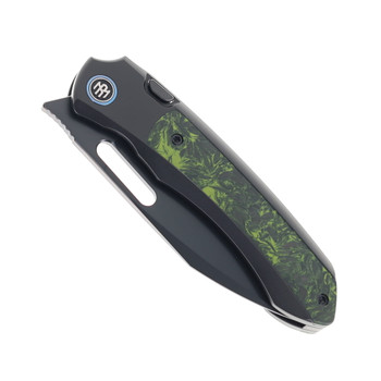 Remette RT-Orca Folding Knife Black Titanium & Luminous Carbon Fiber Handle DLC M390 Blade ORCALS