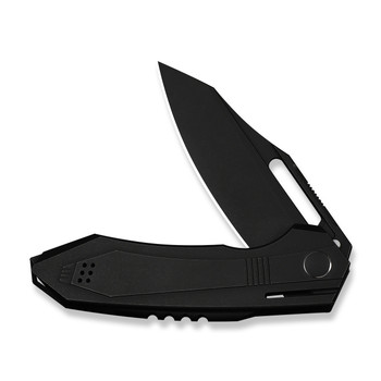 WE Knife Bogey Folding Knife Black Titanium Handle M390 Reverse Tanto Plain Edge Black Stonewash Finish Limited Edition WE23088-1