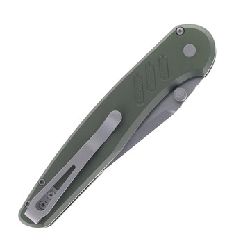 Pro-Tech Avalon Thumb Stud Green Aluminum Handle Stonewashed Magnacut Blade PN1101-GREEN