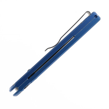 Pro-Tech Avalon Thumb Stud Blue Aluminum Handle Stonewashed Magnacut Blade PN1101-BW-BLUE