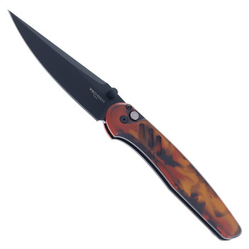 Pro-Tech Avalon Thumb Stud Del Fuego Custom Anodized Aluminum Handle DLC Magnacut Blade PN1104-DF