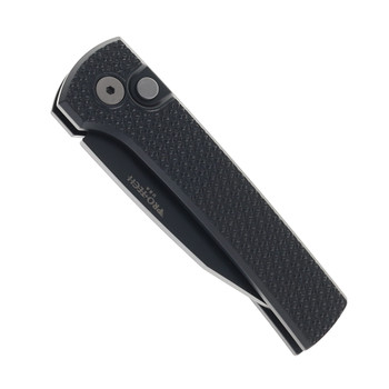 Pro-Tech Chaves Scapegoat Compact Automatic Folding Knife Black Aluminum Handle DLC Black MagnaMax Blade