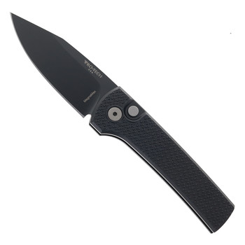 Pro-Tech Chaves Scapegoat Compact Automatic Folding Knife Black Aluminum Handle DLC Black MagnaMax Blade