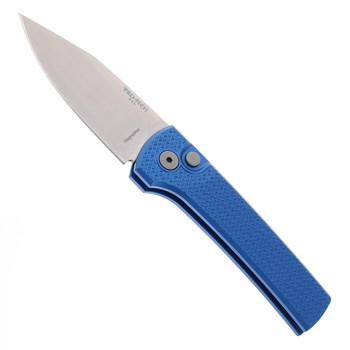Pro-Tech Chaves Scapegoat Compact Automatic Folding Knife Blue Aluminum Handle Stonewashed MagnaMax Blade RCS1105-BLUE