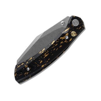 M Miguron Karok Folding Knife Black Aluminum Handle D2 Sheepsfoot Plain Edge Stonewash Finish MGR827BK
