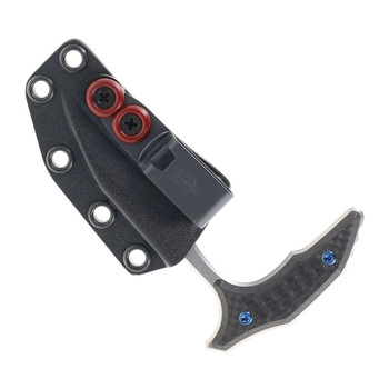 Microtech Bastinelli Bee Push Dagger Fixed Blade Carbon Fiber/Stonewashed Titanium Handle 440C Stonewash Blade 218-10MS5