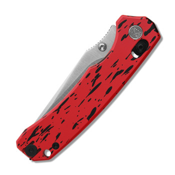 M Miguron Thaly Folding Knife Red Aluminum Handle D2 Clip Point Plain Edge Satin Finish MGR834RD