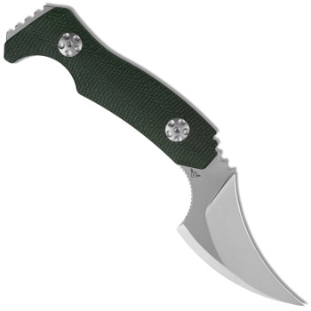 A Ameight LSM Fixed Blade Knife Green Micarta Handle 14C28N Pikal Plain Edge Light Grey PVD Blade AME508MGN