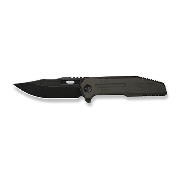 (Pre-Order ships 7-27) WE Knife Barracks Folding Knife Bronze Titanium Handle M390 Clip Point Plain Edge Black Stonewash Finish WE25078-2