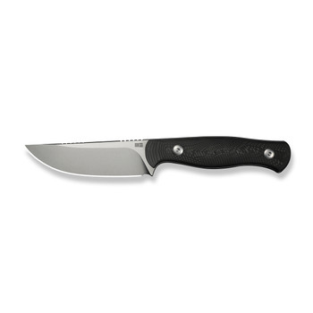 (Pre-Order ships 7-27) WE Knife Notchline Fixed Blade Knife Milled Rose Carbon Fiber Handle S35VN Straight Back Plain Edge Stonewash Finish WE25047-1