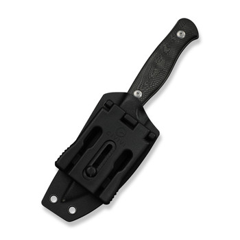 (Pre-Order ships 7-27) WE Knife Notchline Fixed Blade Knife Milled Rose Carbon Fiber Handle S35VN Straight Back Plain Edge Stonewash Finish WE25047-1