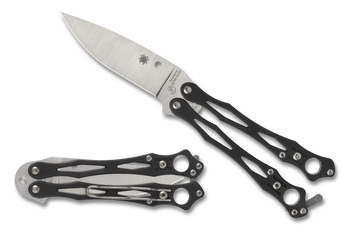 Spyderco Smallfly2 Butterfly Folding Knife Black G10 Handle S30V Plain Edge B02GP2